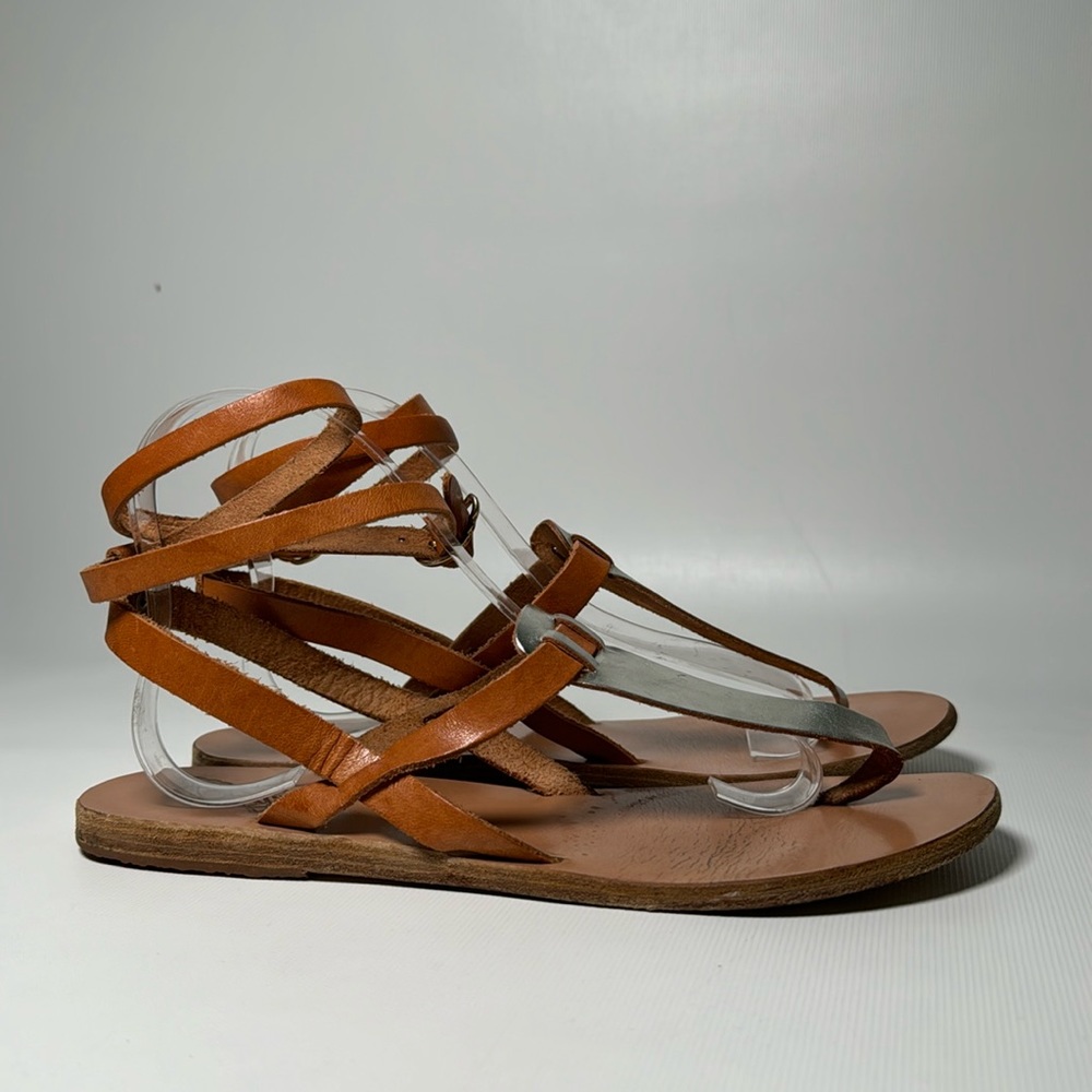 Ancient Greek T-Strap Sandals - sz 39 - Picture 3 of 7